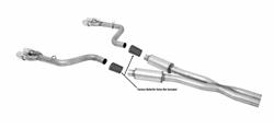 Gibson Elite Split Rear Exhaust 15-up Dodge Challenger 5.7 - Click Image to Close